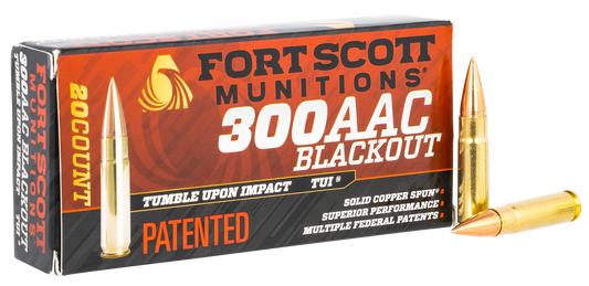 Fort Scott Munitions Tumble Upon Impact (tui), Fsm 300-115-scv      300bo  115gr Scs Tui    20/25