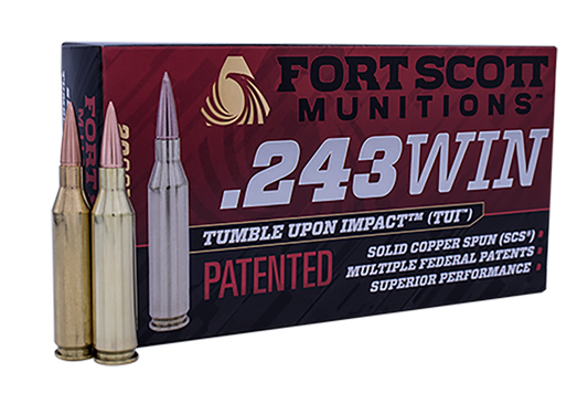 Fort Scott Munitions Tumble Upon Impact (tui), Fsm 243-080-scv      243win  80gr Scs Tui    20/10