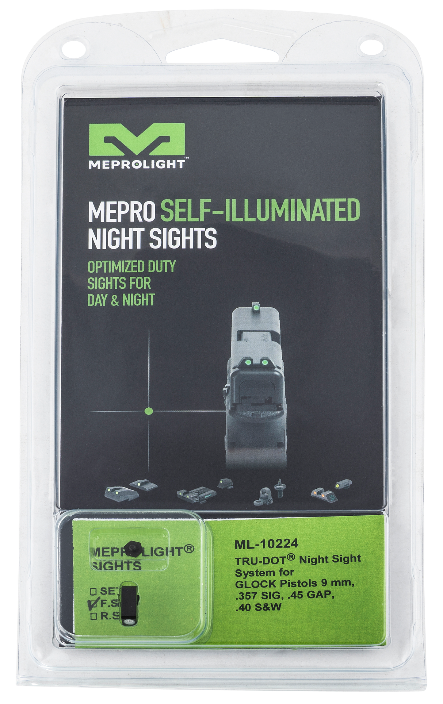 Mepro Usa Llc Mepro Tru-dot, Mepro 102243107  Trudot Glock             Grn Frnt