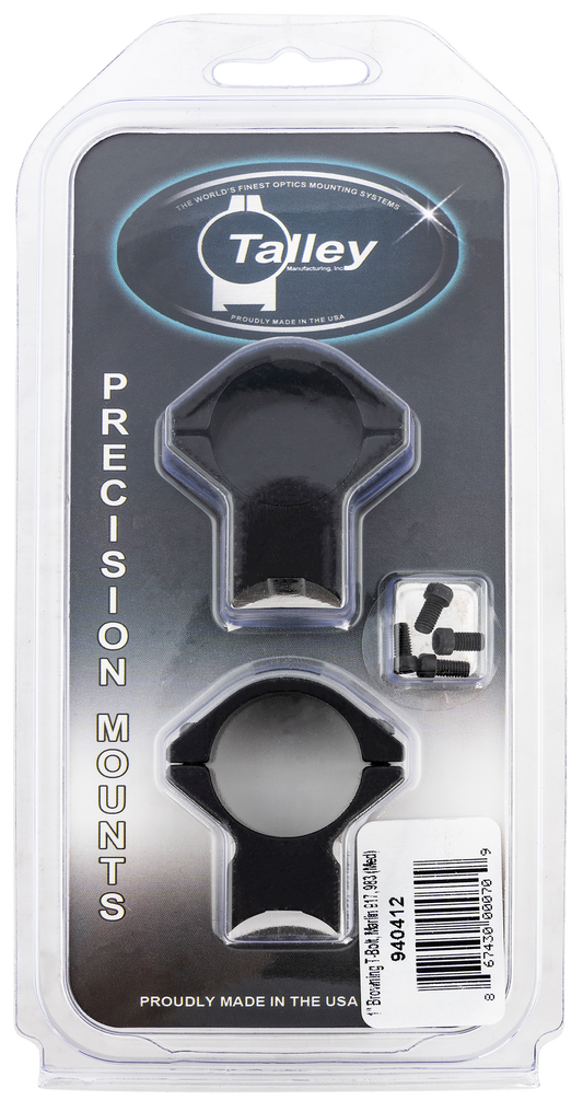 Talley Scope Ring Set, Tal 940412    1" Browning T-bolt (med)