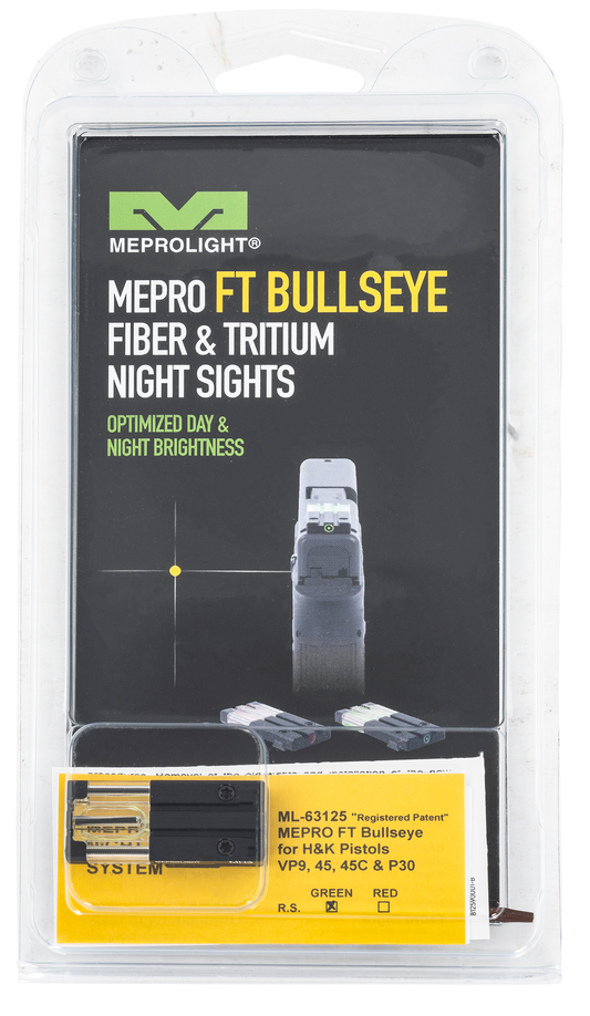 Mepro Usa Llc Mepro Ft Bullseye, Mepro 631253108  Ft Bullseye hk Vp9 Rear   Grn