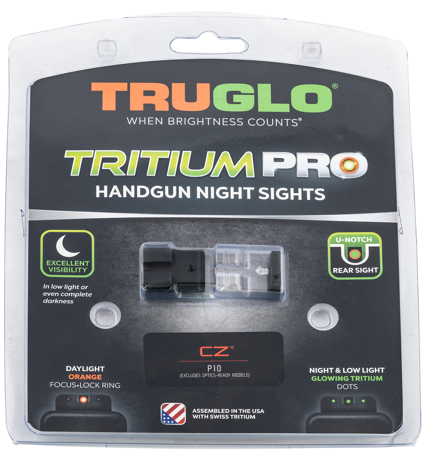 Truglo Tritium Pro, Tru Tg-tg231z2c  Trit Pro Cz P10 Set Orn