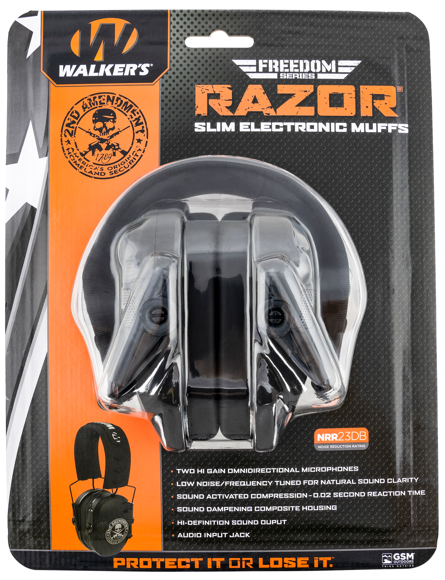 Walkers Game Ear Razor, Wlkr Gwp-rsemfs-2a   Razr Freedom Muff 2a