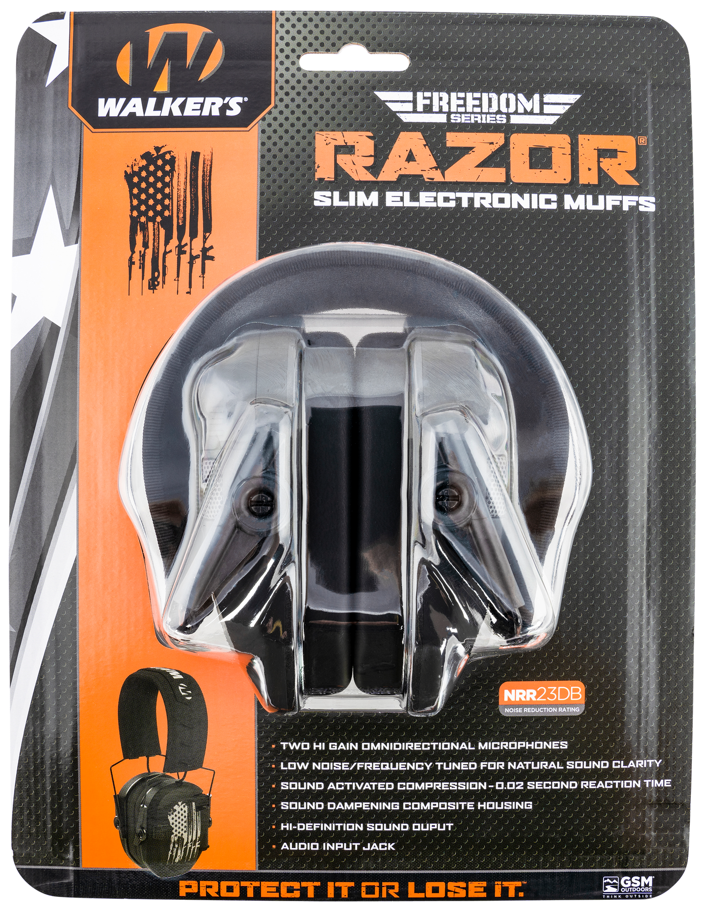 Walkers Game Ear Razor, Wlkr Gwp-rsemfs-flg  Razr Freedom Muff Flg