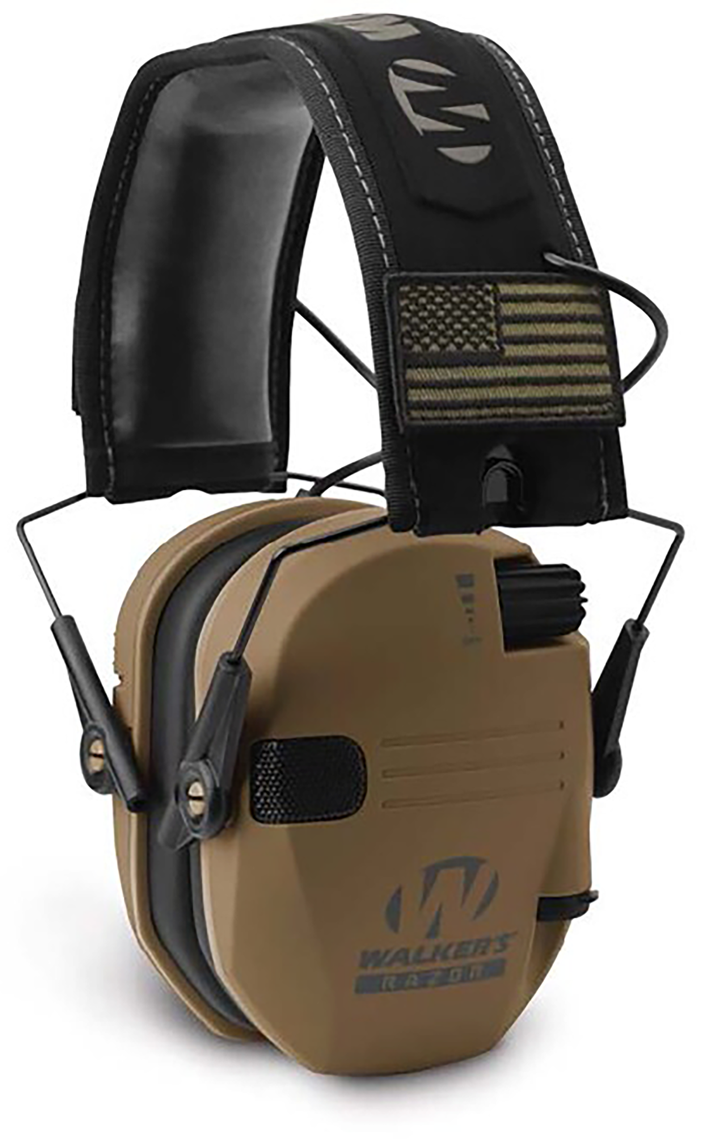 Walkers Game Ear Razor, Wlkr Gwp-rsempat-bb  Razr Patriot Muff Battle Brn