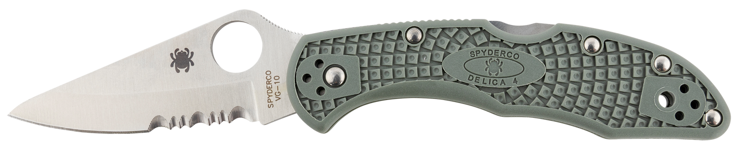 Spyderco Delica 4, Spy C11psfg    Delica Flt Grnd Foliage Grn