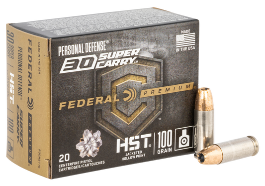Federal Premium, Fed P30hst1s 30 Super Carry  100gr Hst Jhp   20/10
