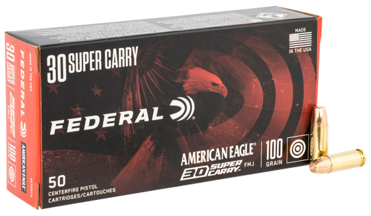 Federal American Eagle, Fed Ae30sca  30 Super Carry  100gr Fmj       50/20