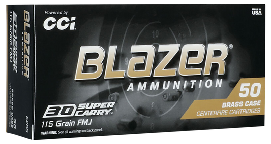 Cci Blazer, Cci 5205   Blazer Brass  30sc      115 Fmj   50/20