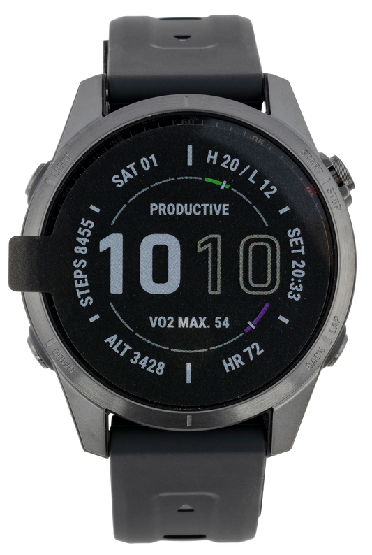 Garmin Fenix 7s, Garmin 010-02539-24 Fenix 7s Spphre Slr Gry Dlc Bk