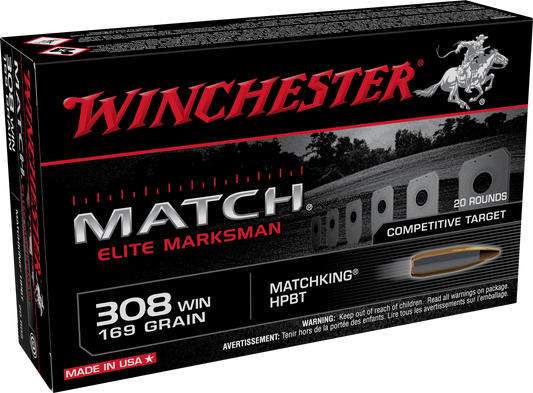 Winchester Ammo Match, Win S308m2        308    169hpbt             20/10