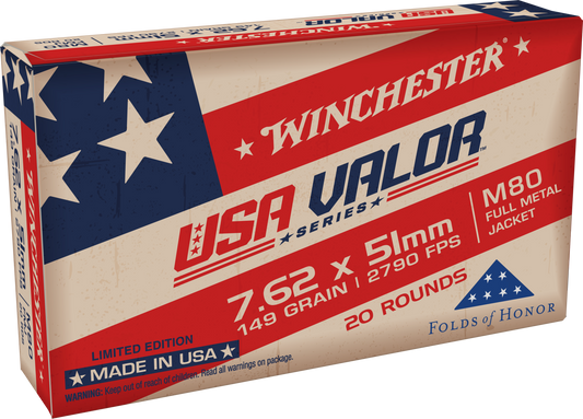 Winchester Ammo Usa, Win Usavm80x 7.62x51 M80         149 Fmj     20/25