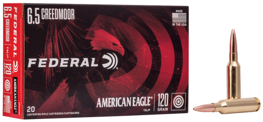 Federal American Eagle, Fed Ae65crd3       6.5 Crd  120 Tmj          20/10