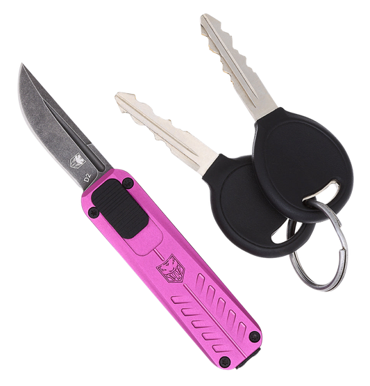 Cobra Tec Knives Llc California, Cobra Cali928sbpurdns Cali 928 Side Button Drop Pr