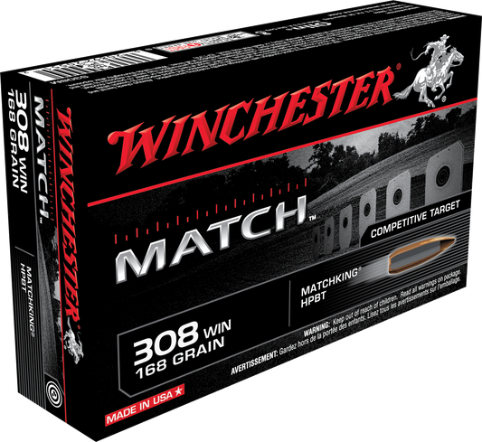 Winchester Ammo Match, Win S308m         308    168bthp             20/10
