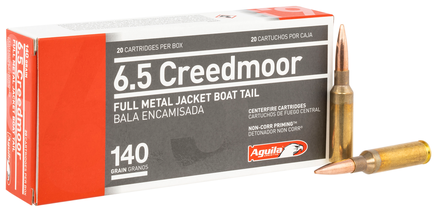 Aguila Target & Range, Aguila 1e650110 6.5 Creedmoor Fmjbt 140 Gr   20/25