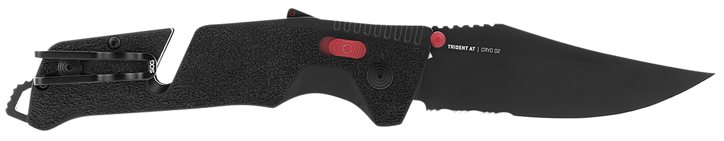 S.o.g Trident, Sog 11-12-02-41  Trident At Blk/red Serrated