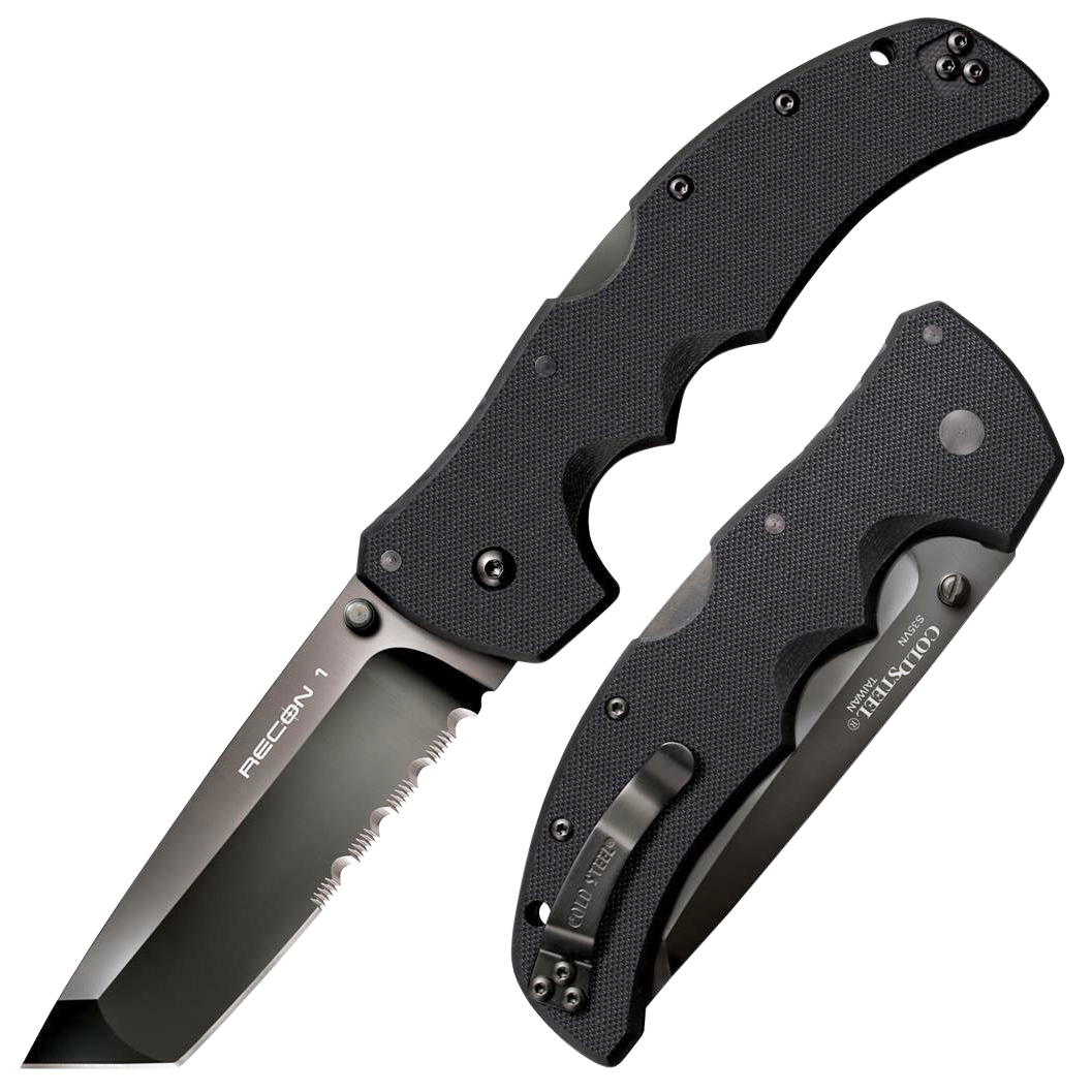 Cold Steel Recon 1, Cold Cs-27bth   Recon 1 Tanto 4" Fldng 1/2 Serr