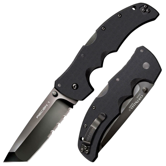Cold Steel Recon 1, Cold Cs-27bth   Recon 1 Tanto 4" Fldng 1/2 Serr