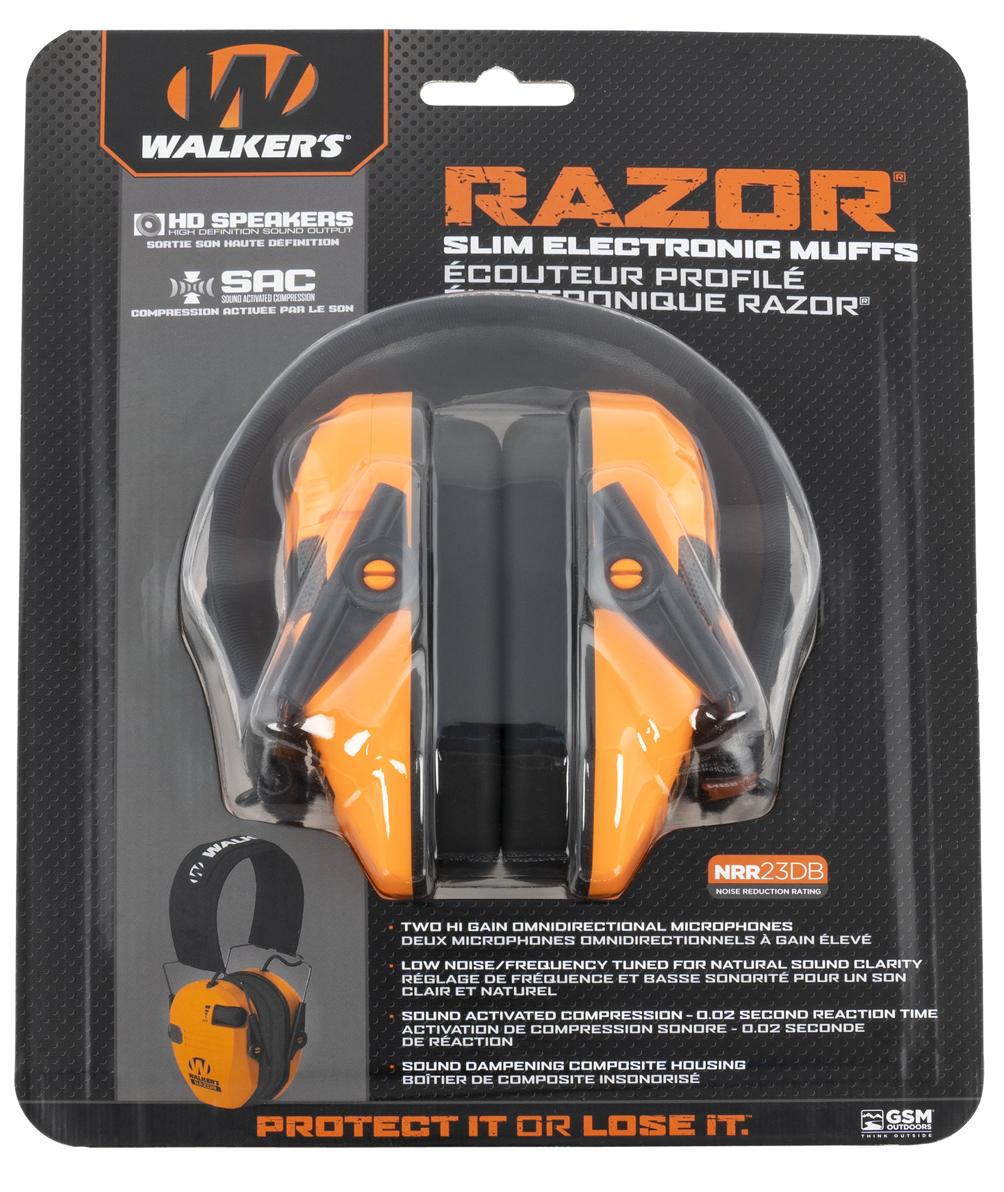 Walkers Game Ear Razor, Wlkr Gwp-rsem-blz   Razr Slim Elc Muf Blaze Org