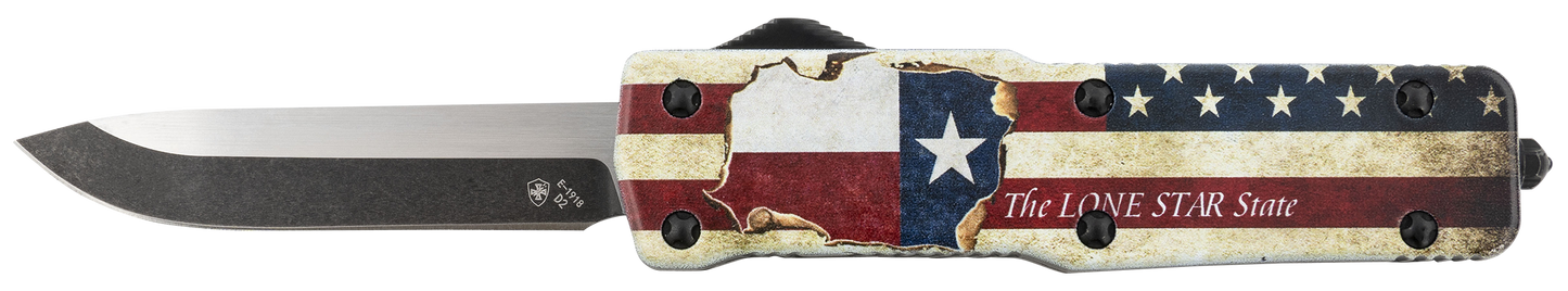 Templar Knife Premium, Temp Sztx321  Small Zinc Texan Drop Black D2