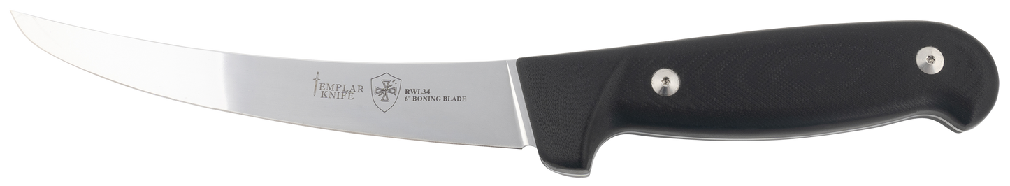 Templar Knife Boning, Temp K6bbk362 Cutlery 6" Boning Knife  Rwl34
