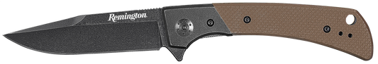 Remington Accessories Edc, Rem 15667  Edc Drop Pnt Fldr G10 Tan D2 Stonewash