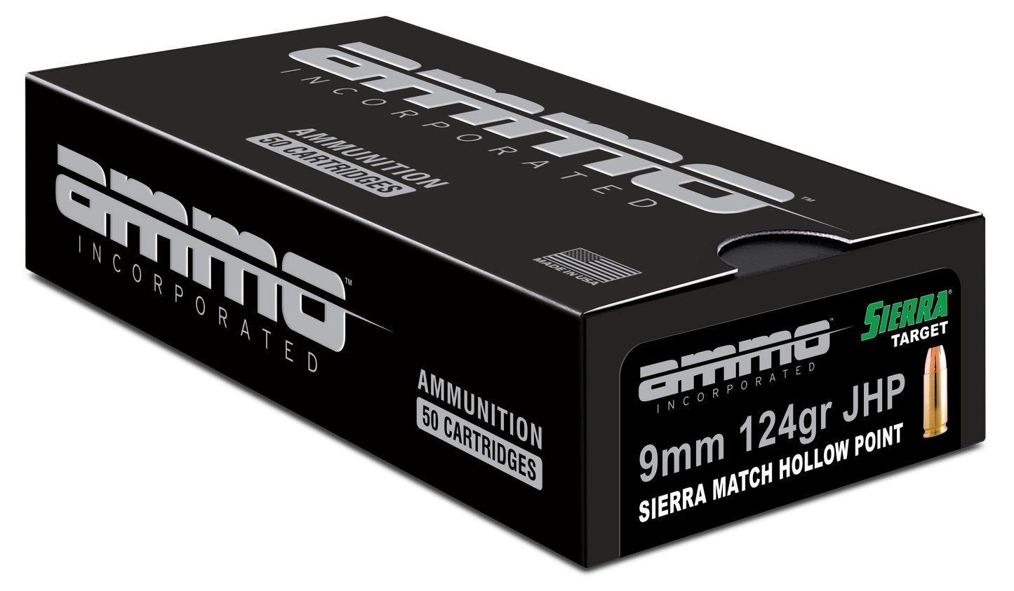 Ammo Incorporated Signature, Ammoinc 9124jhp-srr50    9m   124 Jhp Sm     50/20
