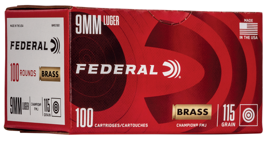 Federal , Fed Ae9ap100     9mm       124 Fmj           100/5