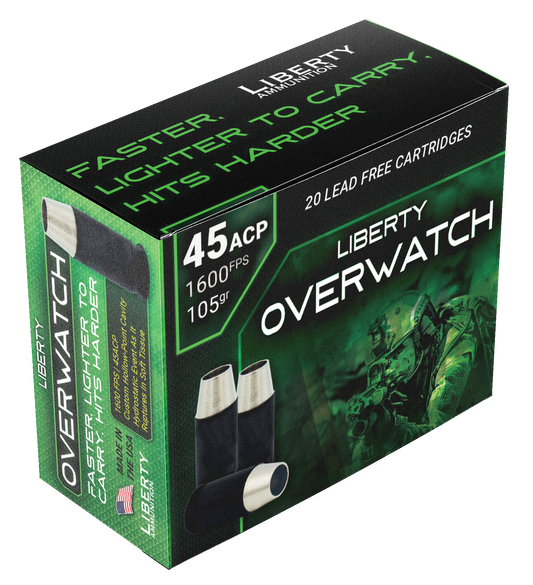 Liberty Ammunition Overwatch, Liberty La-ow45-105-1600  45a 105g Overwatch 20/50
