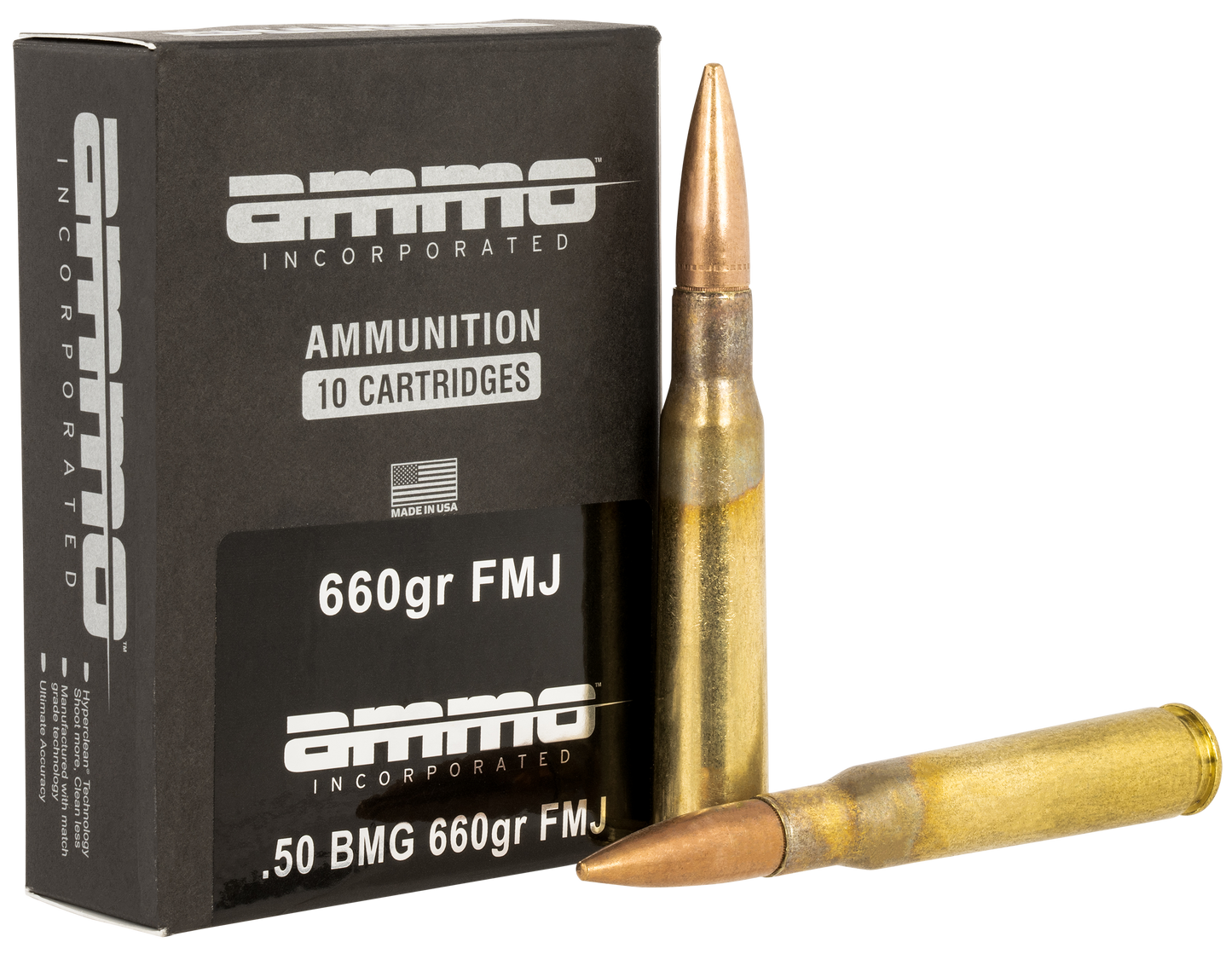 Ammo Incorporated , Ammoinc 50bmg660fmja10    50bmg  660 Fmj     10/5