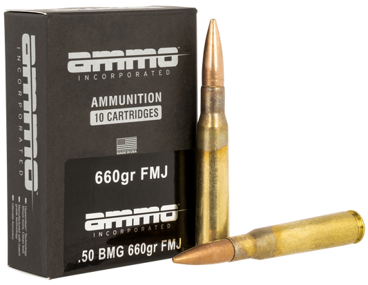 Ammo Incorporated , Ammoinc 50bmg660fmja10    50bmg  660 Fmj     10/5