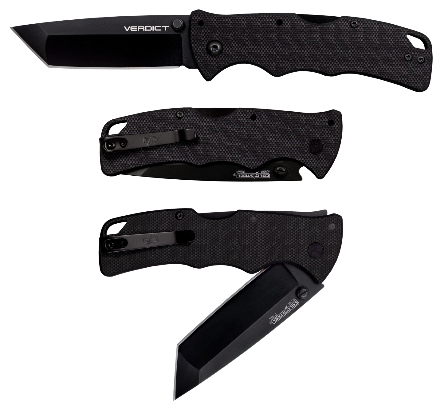 Cold Steel Verdict, Cold Cs-fl-c3t10a     Verdict Tanto 3" G10     Blk