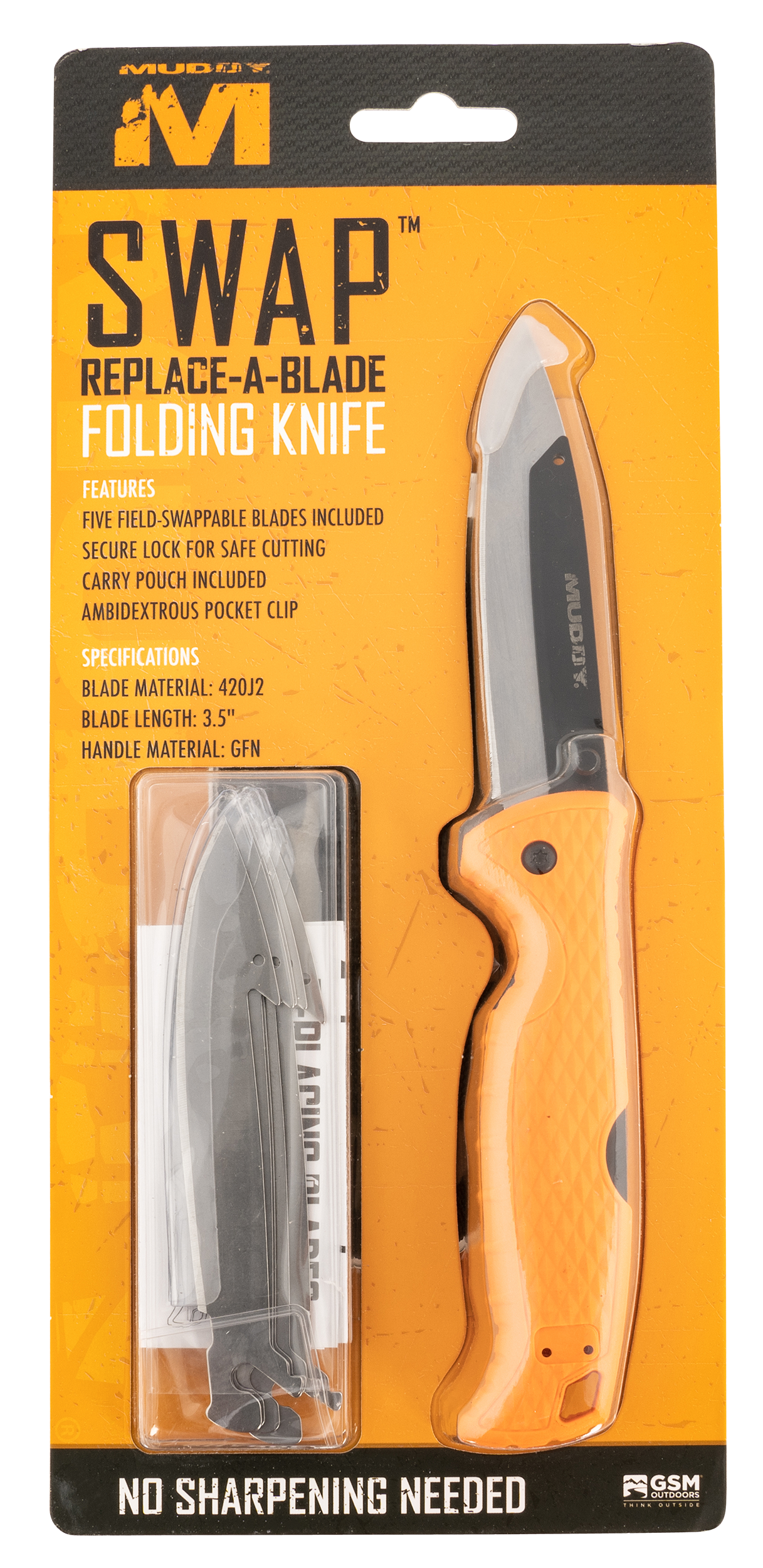 Walkers Game Ear , Muddy Mud-fl-35rb5pz     Swap Replace-a-blade Knf