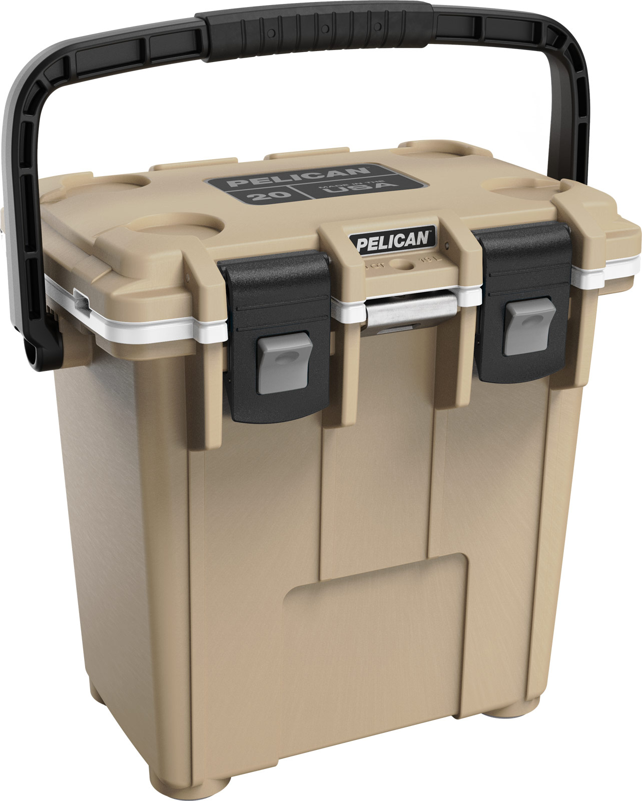 Pelican , Pelican 20q-1-tanwht     20qt Elite Cooler Tan/wht