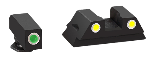 Ameriglo Classic 3-dot, Amer Gl431   Night Sts 42/43/43x/48 3d Grn/ylw