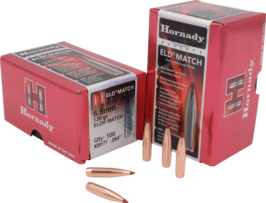 Hornady Eld Match, Horn 26177  Bull .264 130 Eld-m             100/15