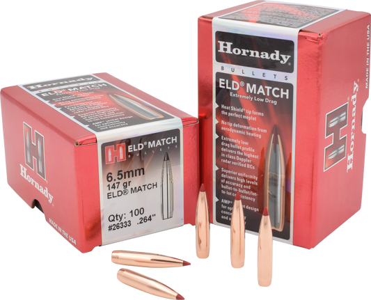 Hornady Eld Match, Horn 26333  Bull .264 147 Eld-m             100/15