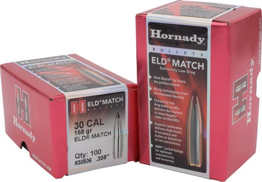 Hornady Eld Match, Horn 30506  Bull .308 168 Eld-m             100/15