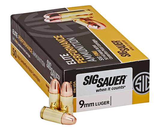 Sig Sauer Elite Ball, Sig E9mmb3-50     9mm     147 Fmj Elite      50/20