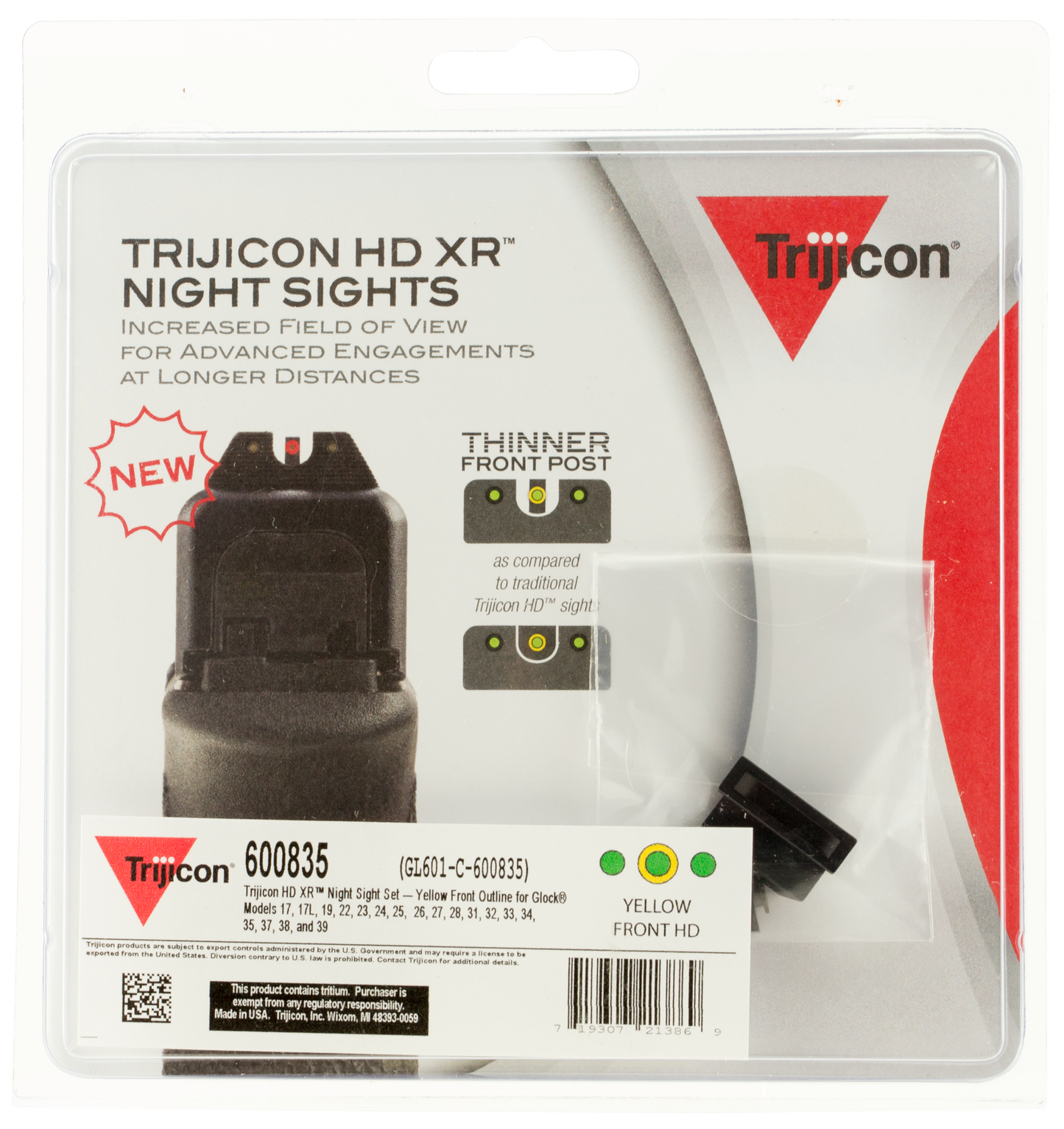 Trijicon Hd, Trj 600835  Hd Xr Ns  Glk 17 19    Yfo