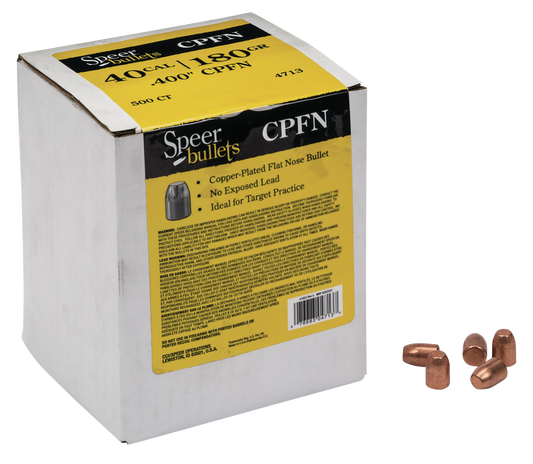 Speer Bullets Handgun Plinking, Speer 4713      Bull .400 180 Cprn             500