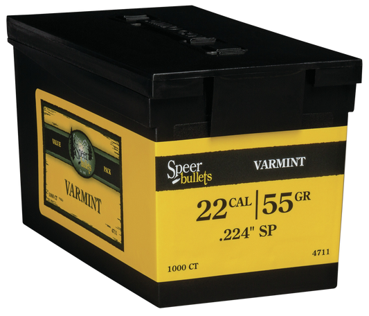 Speer Bullets Varmint, Speer 4711      Bull .224  55 Sp Vp           1000