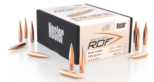 Nosler Rdf, Nos 53410 Rdf Match .243  105 Hpbt  100