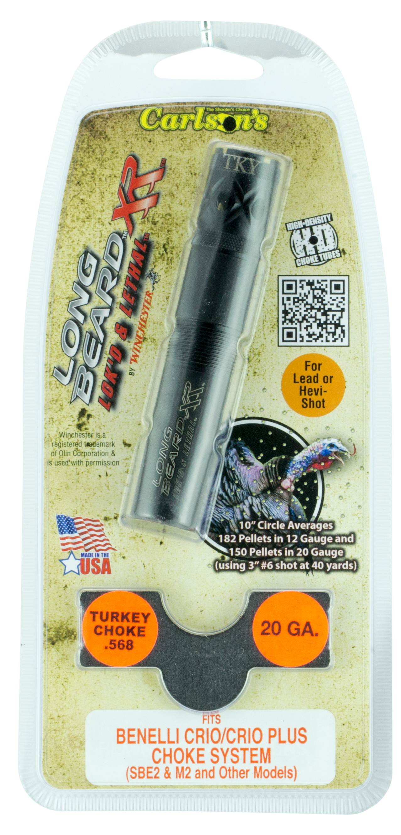 Carlsons Long Beard Turkey, Carl 70155 Lb Ported Tky 20g Ben Crio +
