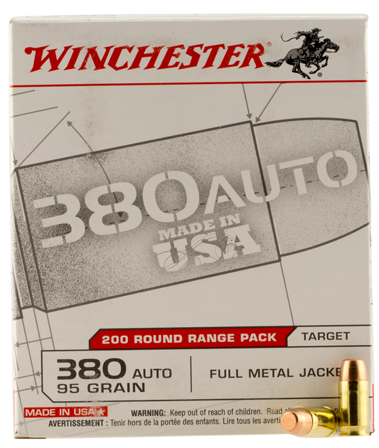 Winchester Ammo Usa, Win Usa380w   380         95 Fmj            100/05