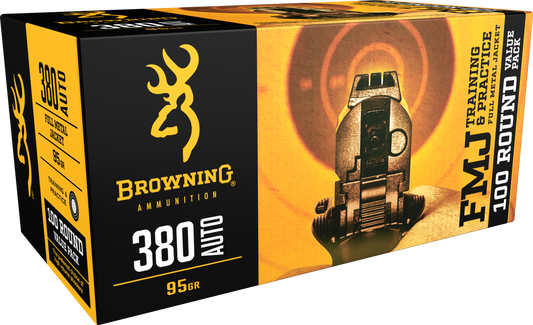 Browning Ammo Training & Practice, Brna B191803804    380     95 Fmj Value Pk  100/05