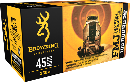 Browning Ammo Training & Practice, Brna B191800454    45a    230 Fmj Value Pk  100/05