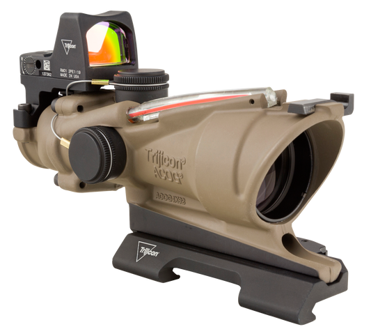Trijicon Acog Ecos, Trj 100553 Ta31d100553 Combo 4x32/rmr2 3.25moa Fde