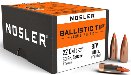 Nosler Ballistic Tip, Nos 39526 Blstc Var   22 55 Sptzr   100